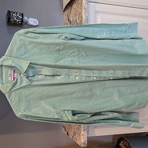 Croft & Barrow Light Green Long-Sleeve Button-Up Shirt 16.5 34/35